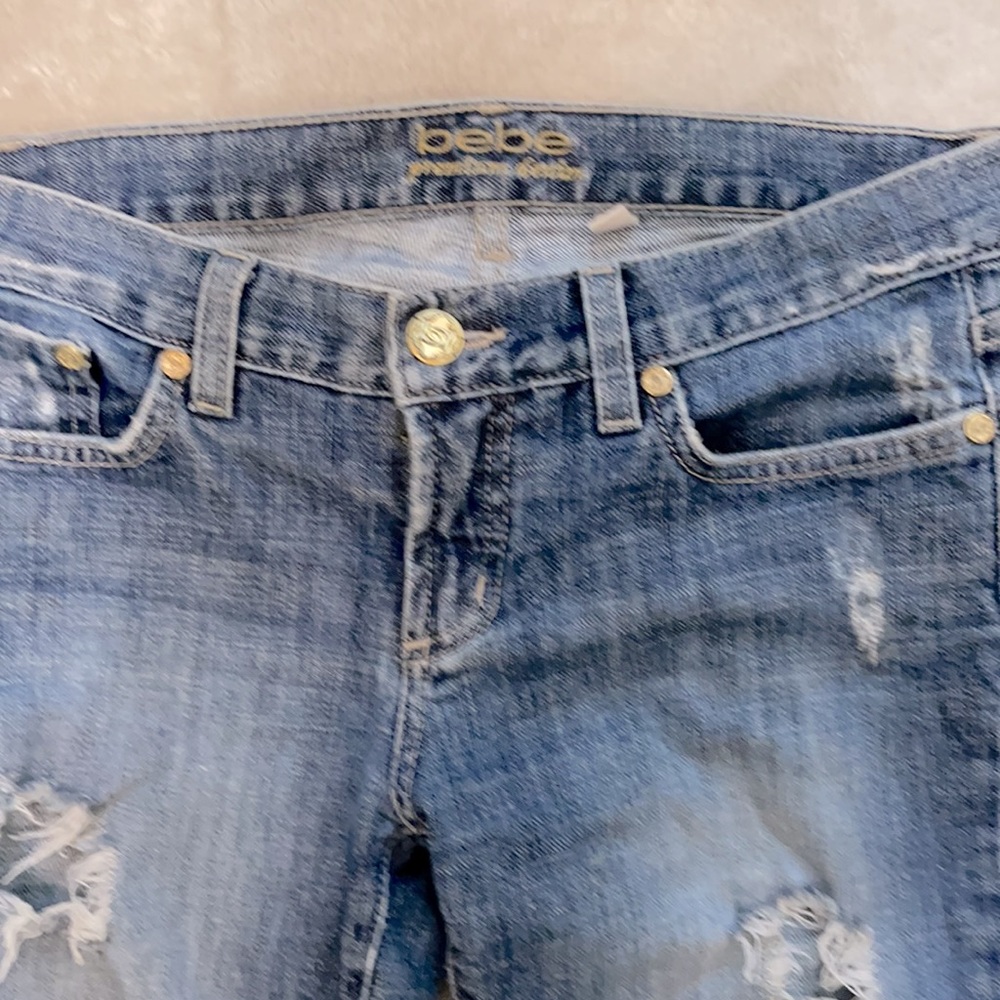 Bebe Ripped Jeans - Picture 2 of 5